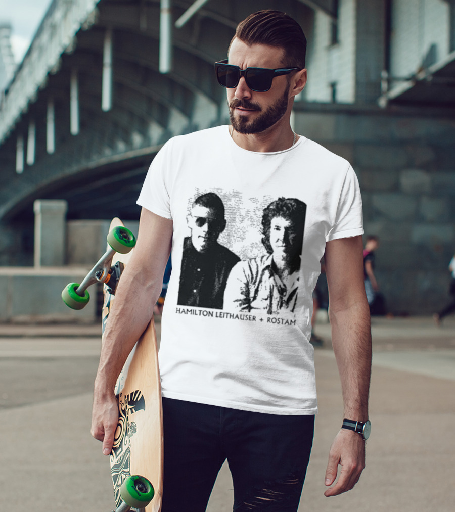 HAMILTON LEITHAUSER ROSTAM Black And White Photo Duo T-Shirt