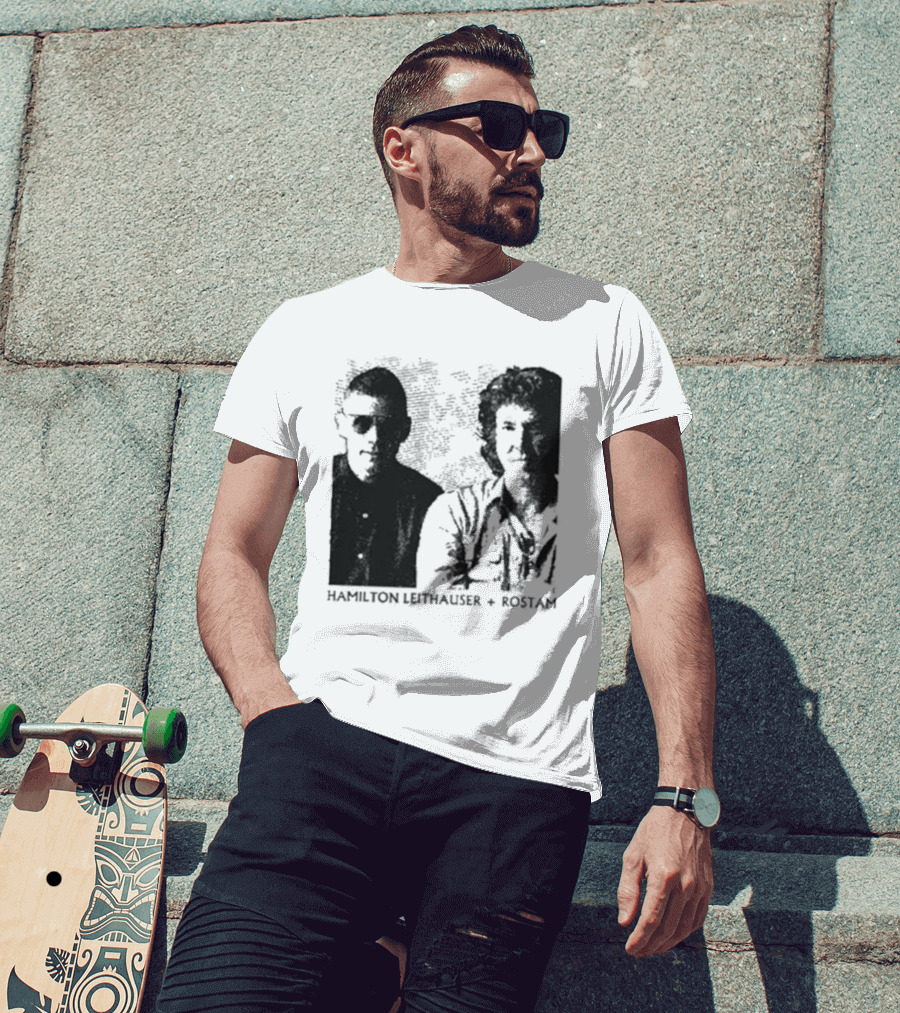 HAMILTON LEITHAUSER ROSTAM Black And White Photo Duo T-Shirt