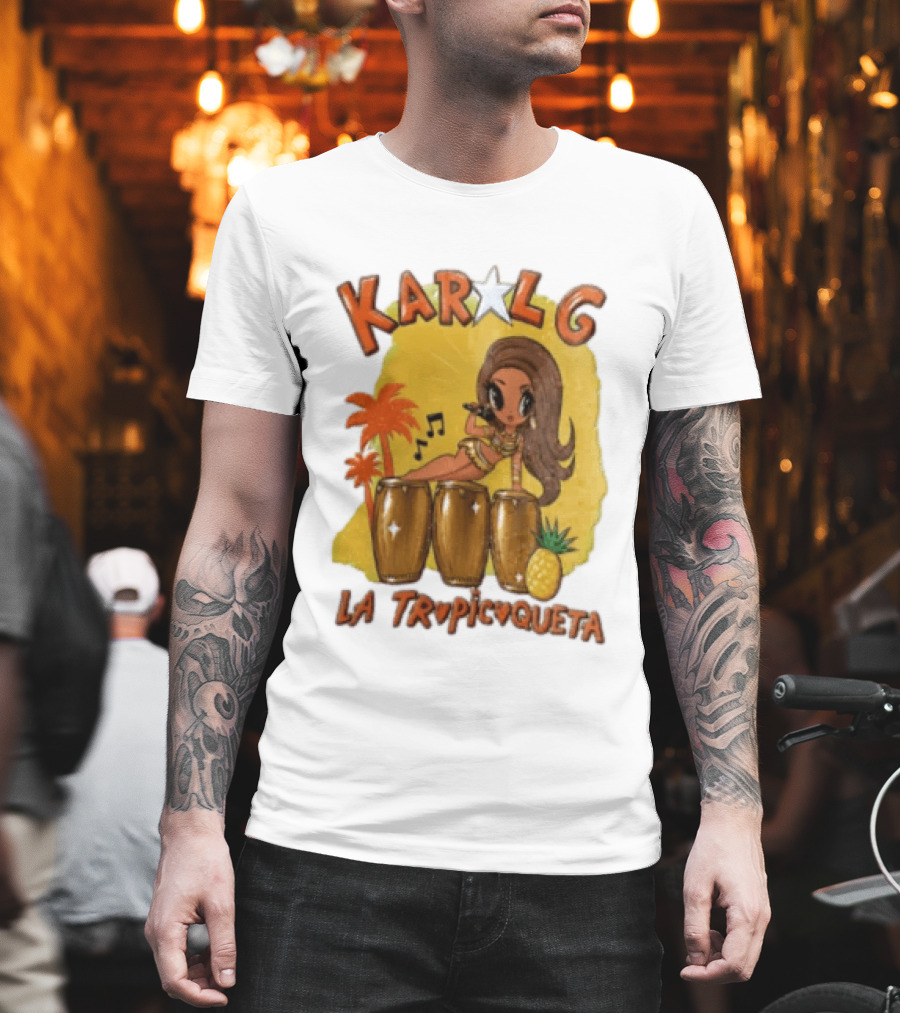 Karol G La Tropicuqueta Tropical Drummer Vibrant Island Vibes T-Shirt