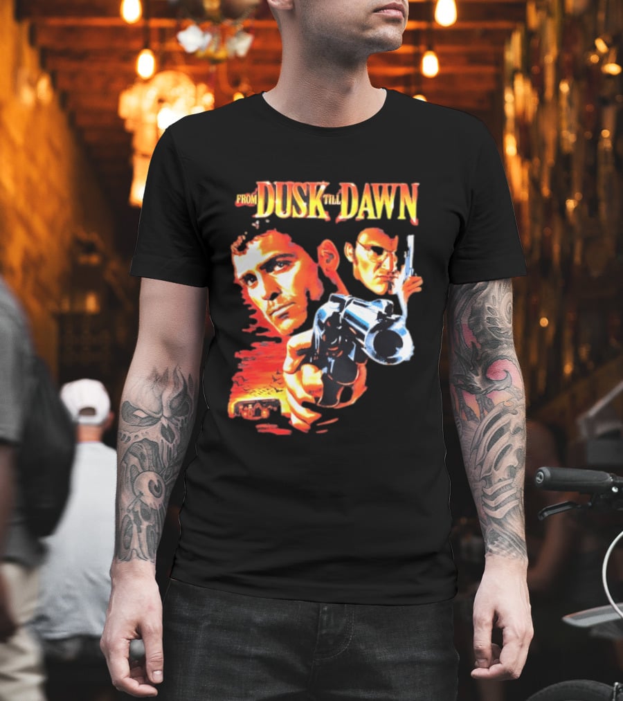 From Dusk Till Dawn Movie Artwork With Two Armed Characters T-Shirt