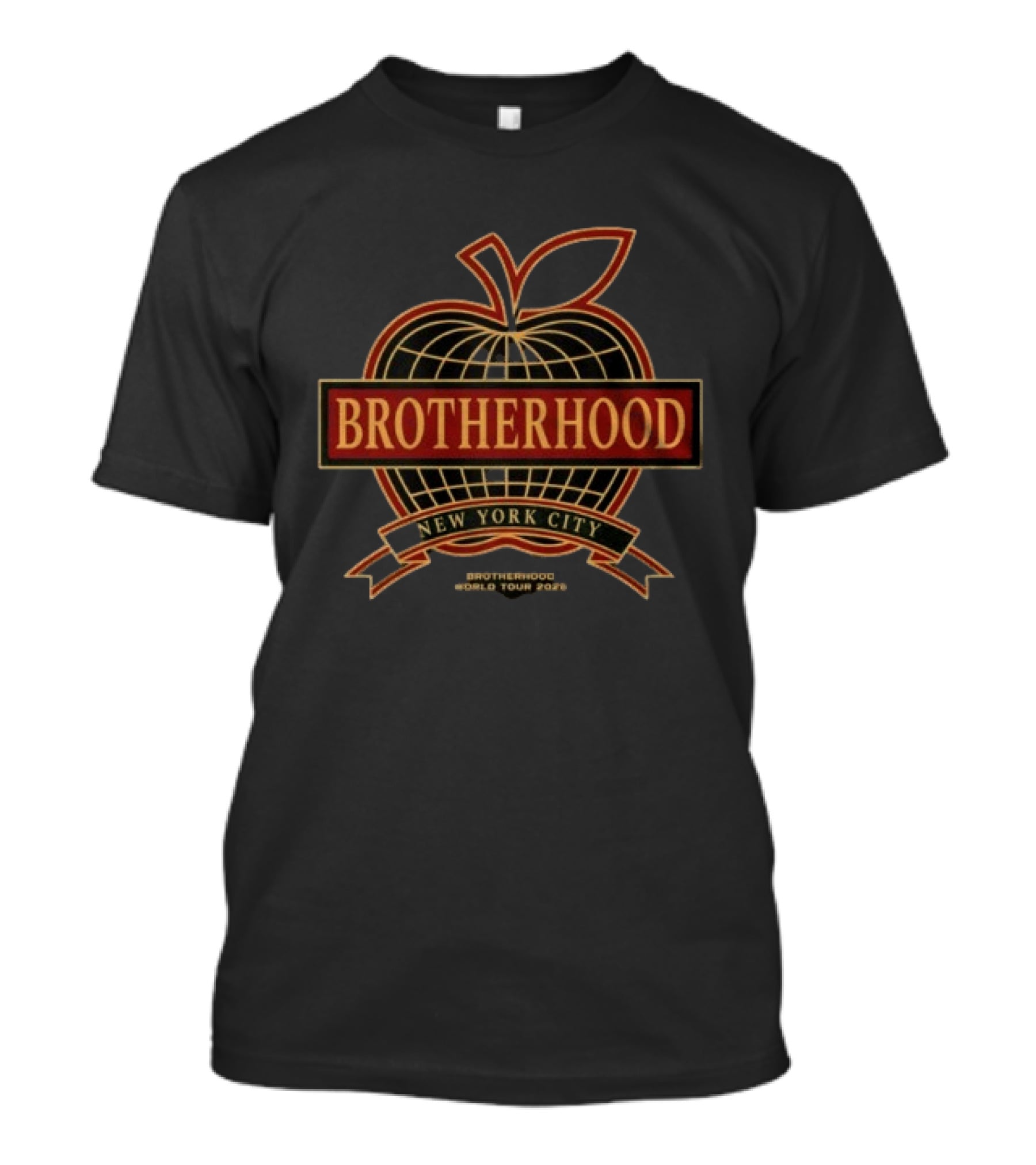 Brotherhood New York City World Tour 2026 Apple Globe T-Shirt
