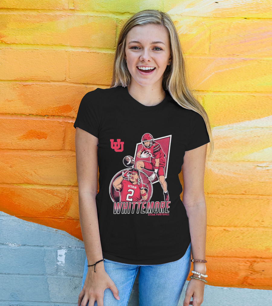 Utah Utes Football Whittemore No 2 Player Collage T-Shirt