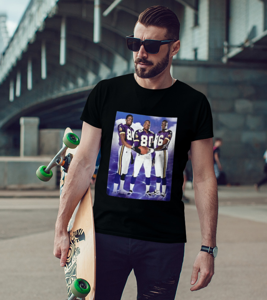 Randy Moss Cris Carter Jake Reed Minnesota Vikings Legendary Trio Football Players T-Shirt