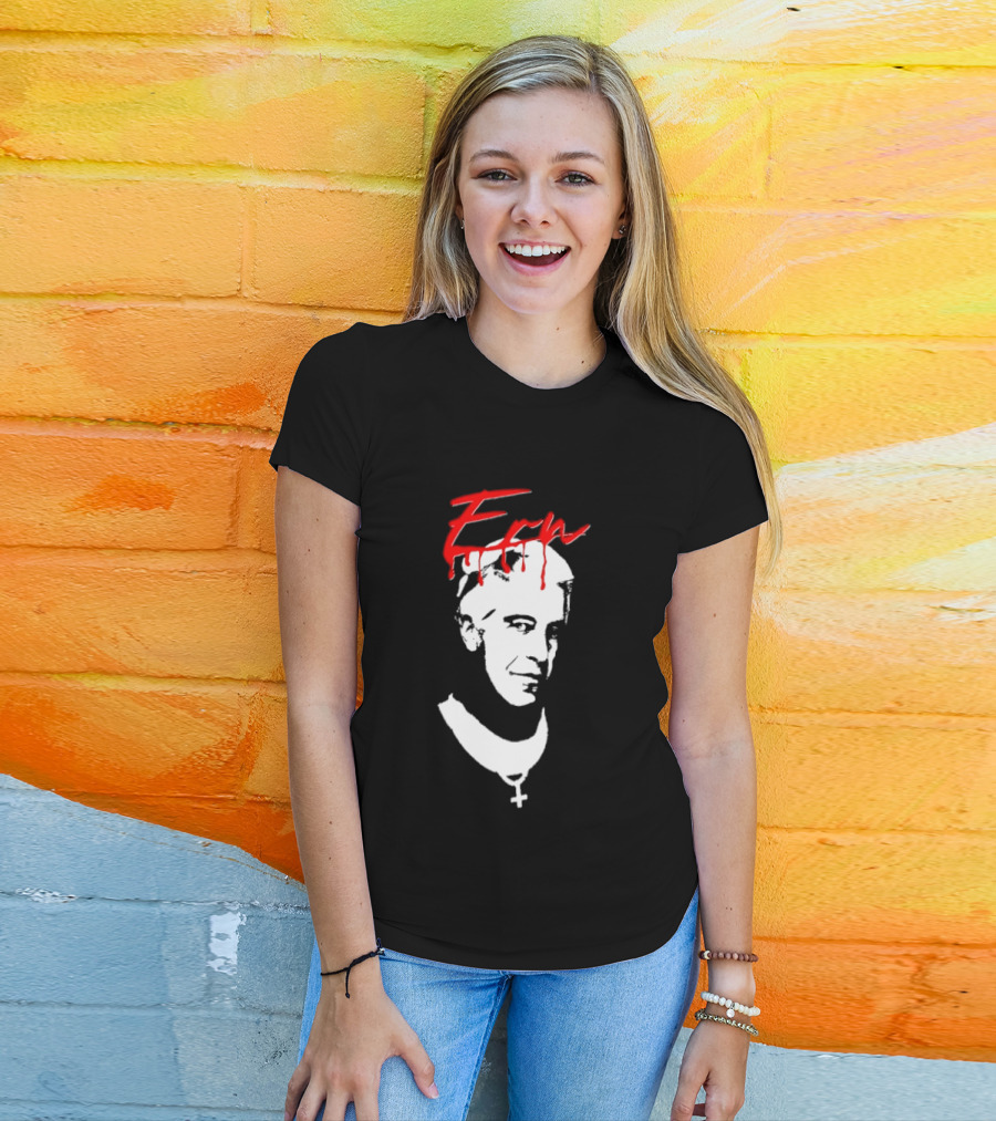 Epstein Priest With Dripping Red T-Shirt