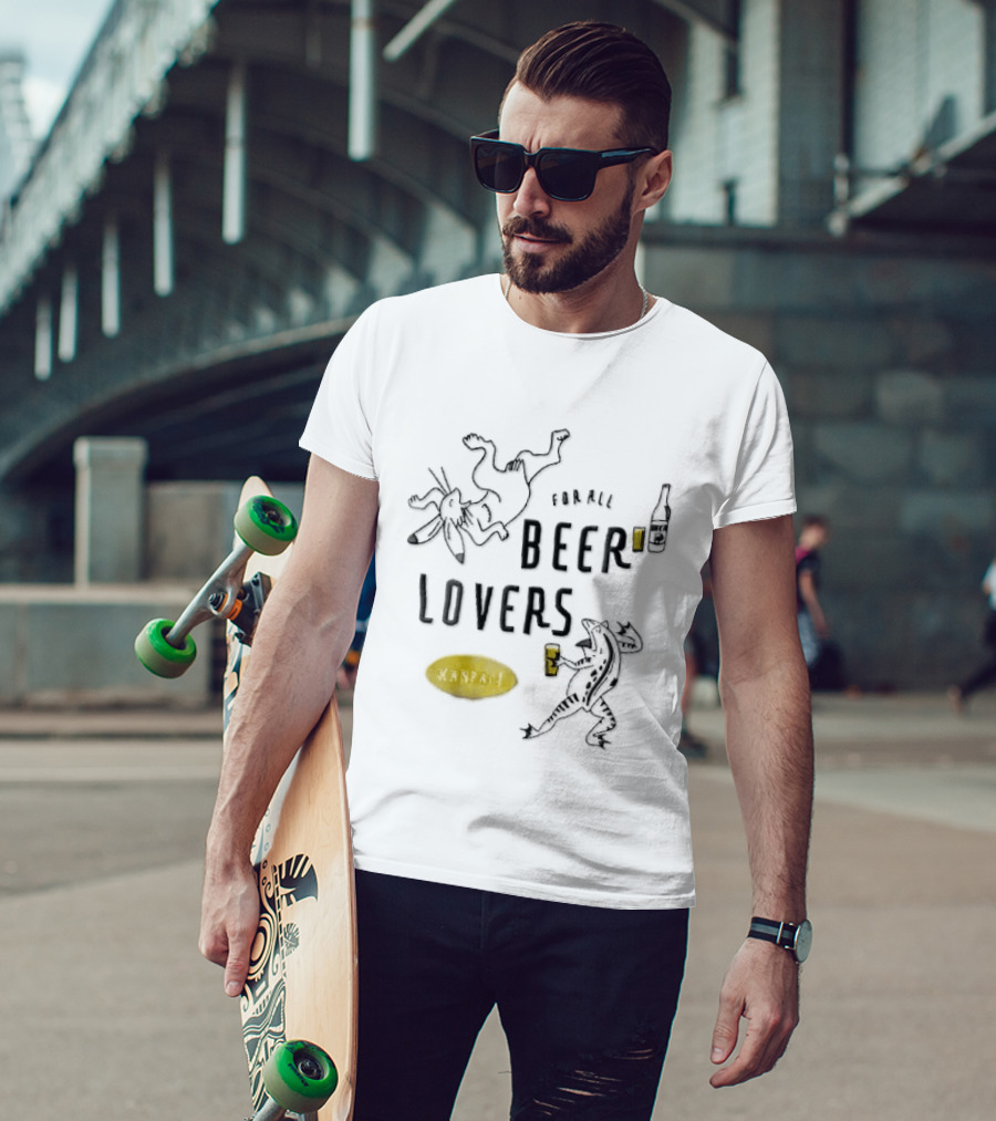 For All Beer Lovers Kanpai Choju Giga Dancing Rabbit Frog Kanpai Cheers T-Shirt