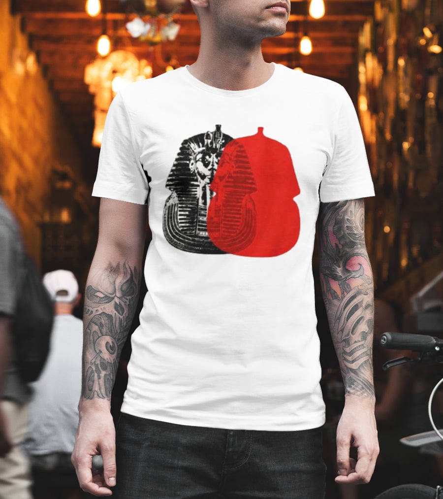 Pyramids Half Marathon Store The Tut Edit Egyptian Pharaoh Mask T-Shirt
