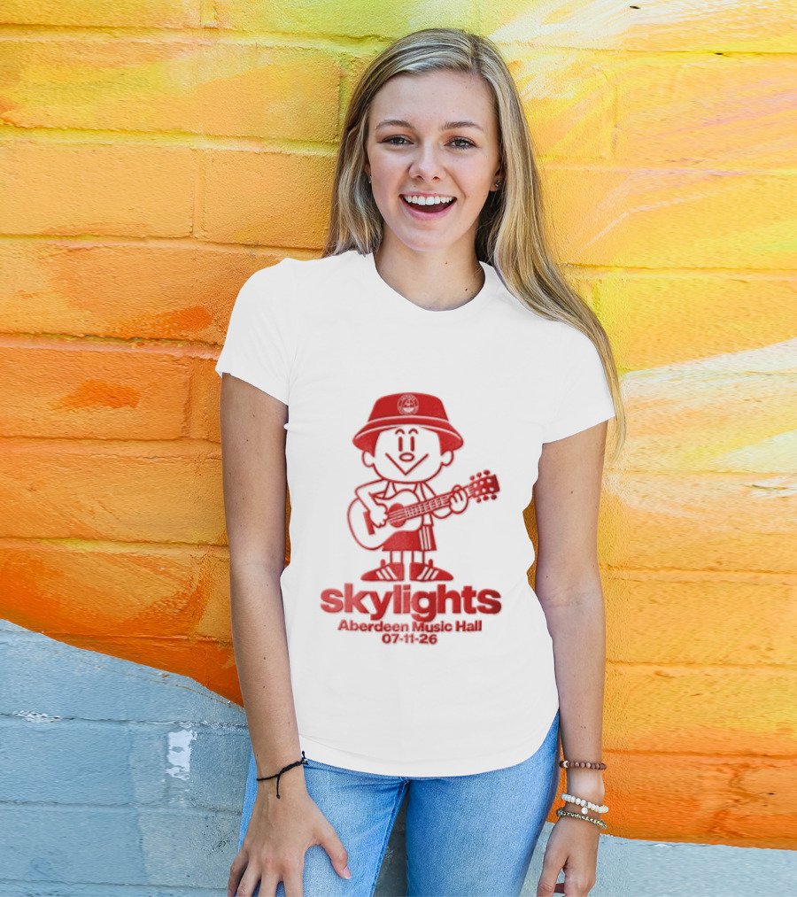 Skylights Aberdeen Music Hall 07/11/23 Boy Playing Guitar T-Shirt