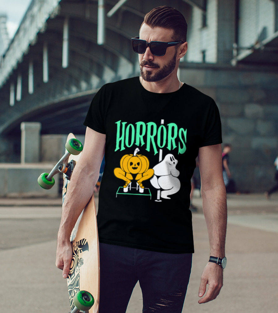 Horrors Halloween Meme Creepy Pumpkin Toilet Humor T-Shirt