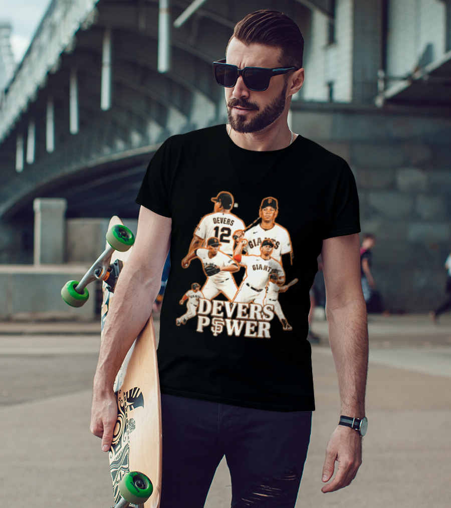 San Francisco Giants Devers Power Baseball Player Action Poses T-Shirt