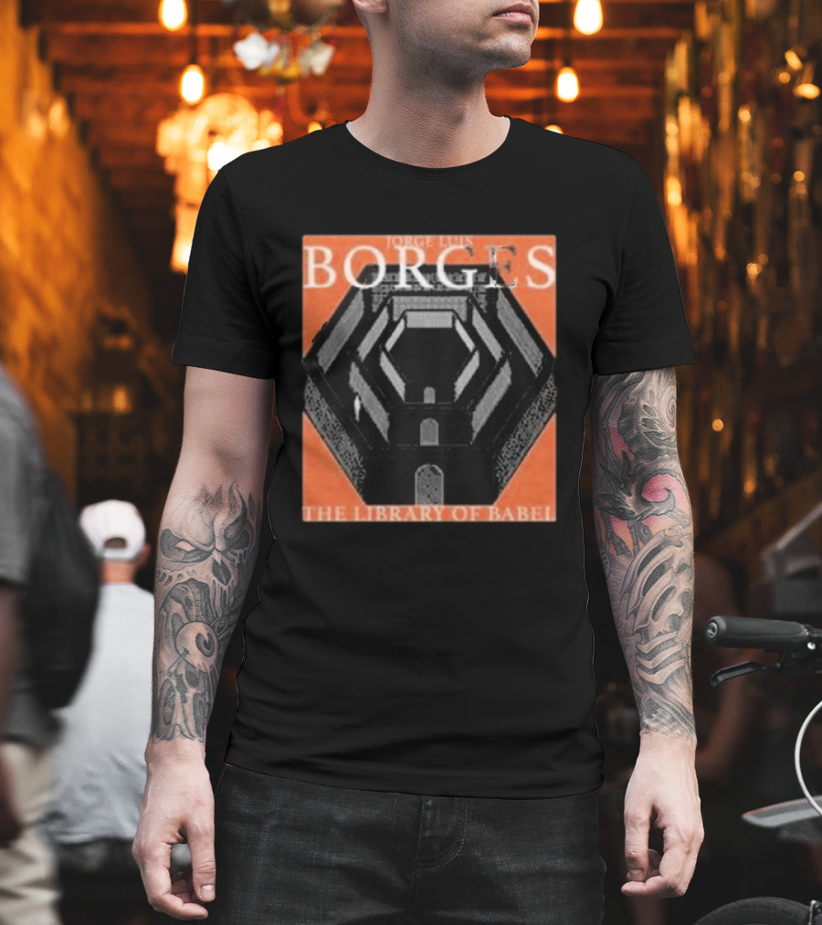 Jorge Luis Borges The Library Of Babel Enter The Night Gallery T-Shirt