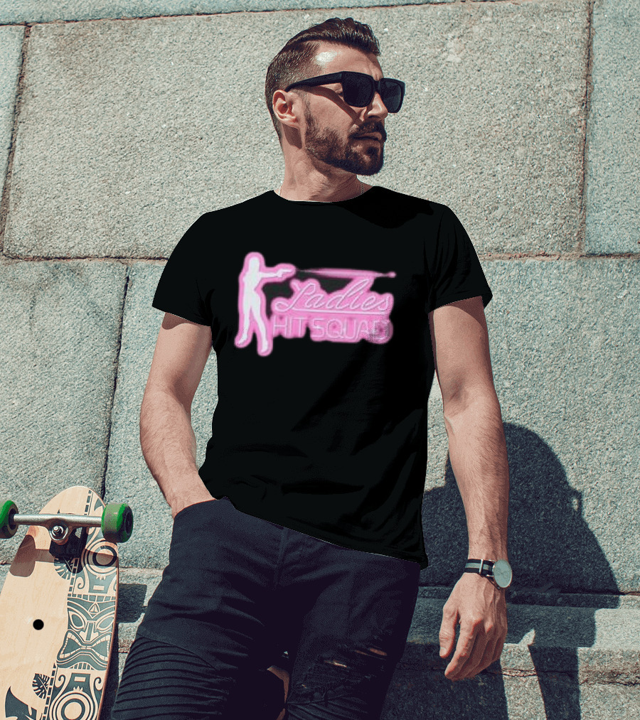 Corteiz Store Ladies Hit Squad Baby Silhouette Pink Neon T-Shirt