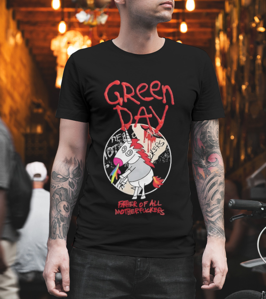 Green Day Father Of All Motherfuckers Unicorn Rainbow Cupcake T-Shirt