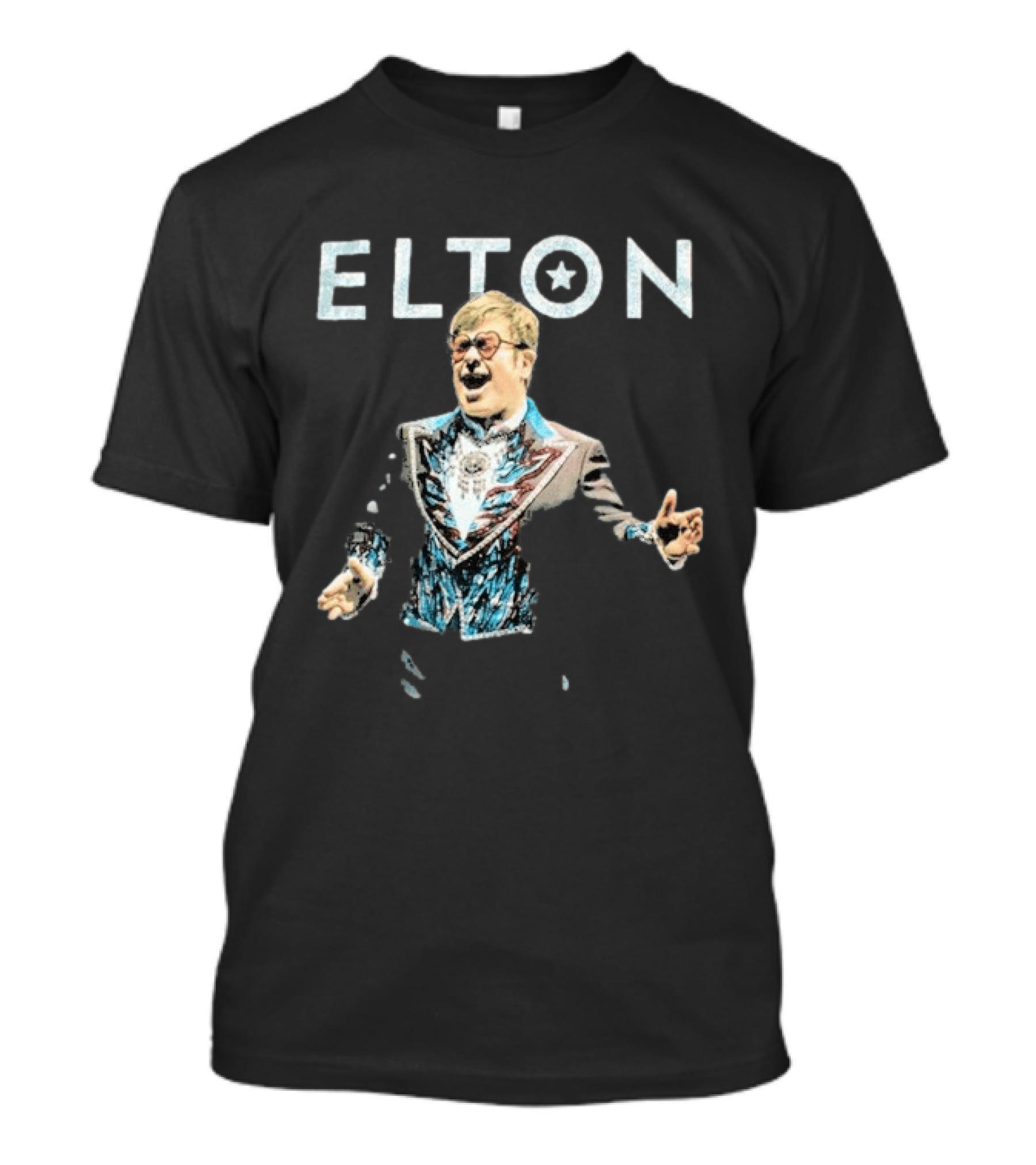 Elton John Glitter Sequin Jacket T-Shirt
