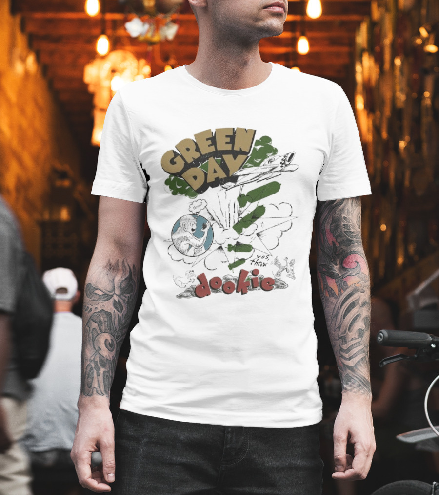Green Day Dookie Explosion Earth Juniors Throw T-Shirt