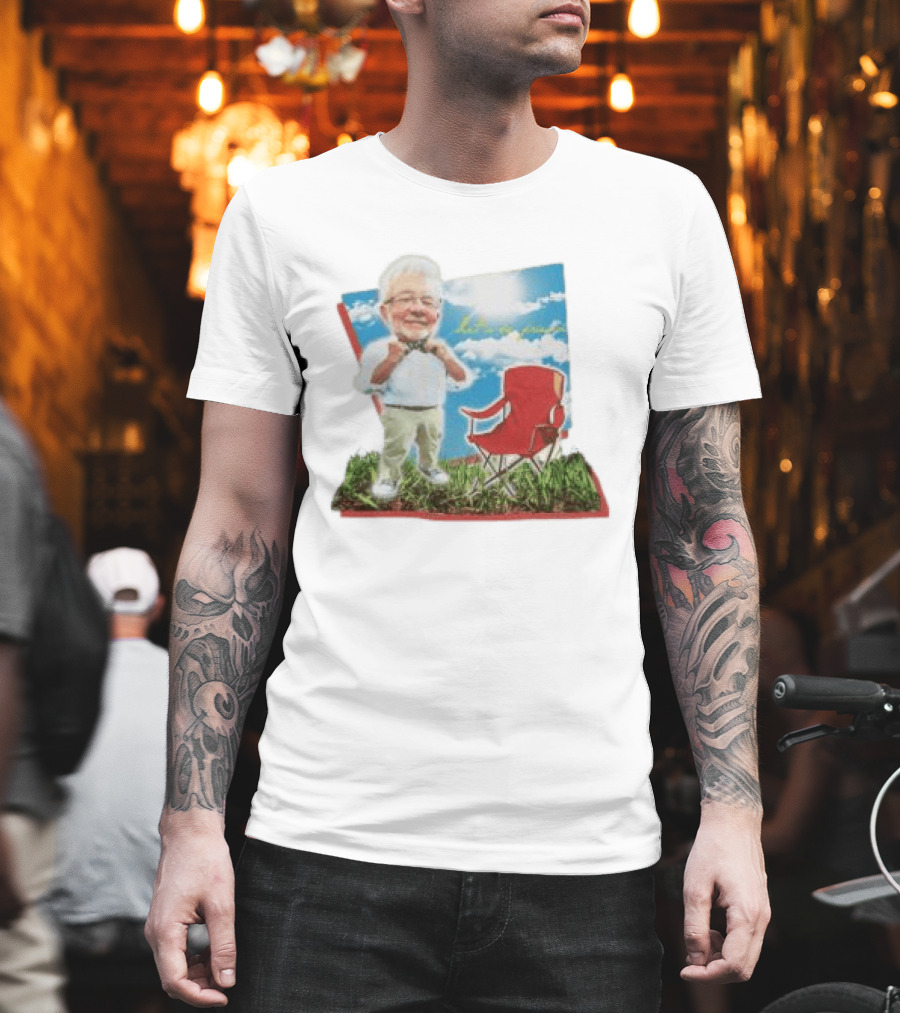 John Chungus Store The John Chungus Show Red Chair And Bowtie Outdoors Clouds Blue Sky T-Shirt