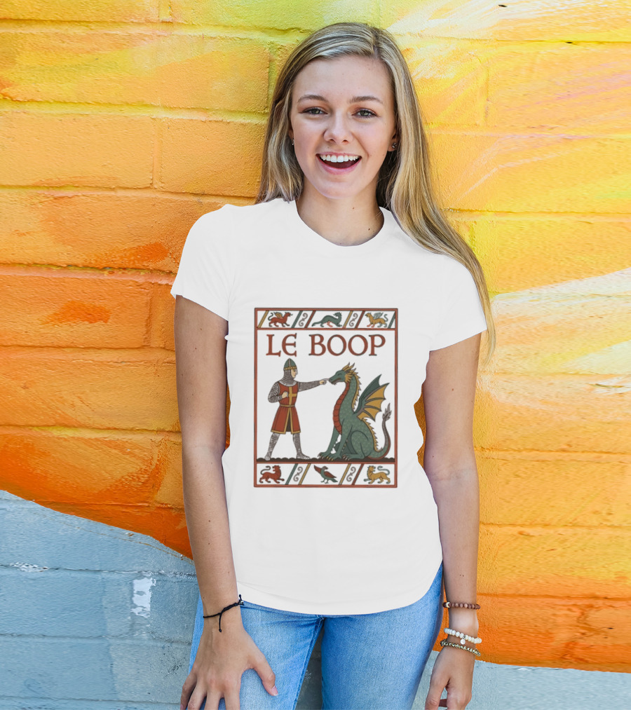 Le Boop Dragon And Knight Nostalgia Fantasy T-Shirt