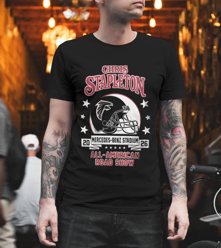 Chris Stapleton Atlanta Falcons Mercedes Benz Stadium 2026 All American Road Show T-Shirt