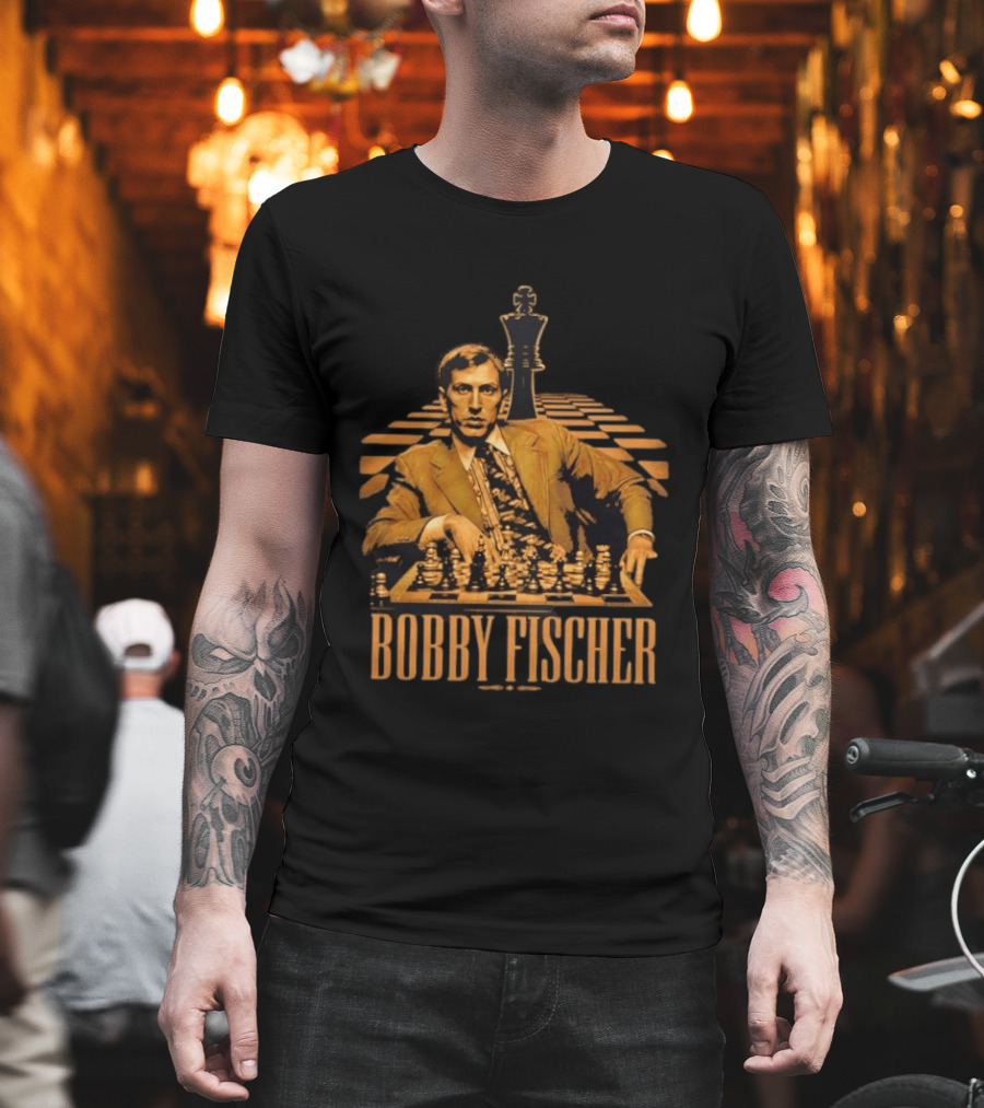 Bobby Fischer Chess Grandmaster Iconic Pose T-Shirt