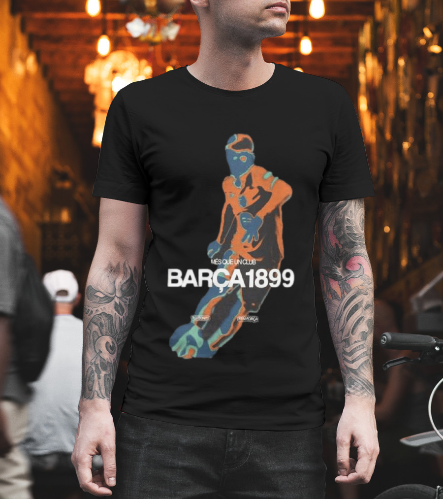 BARÇA 1899 Més Que Un Club Vibrant Black Pulse Player FCBarcelona T-Shirt