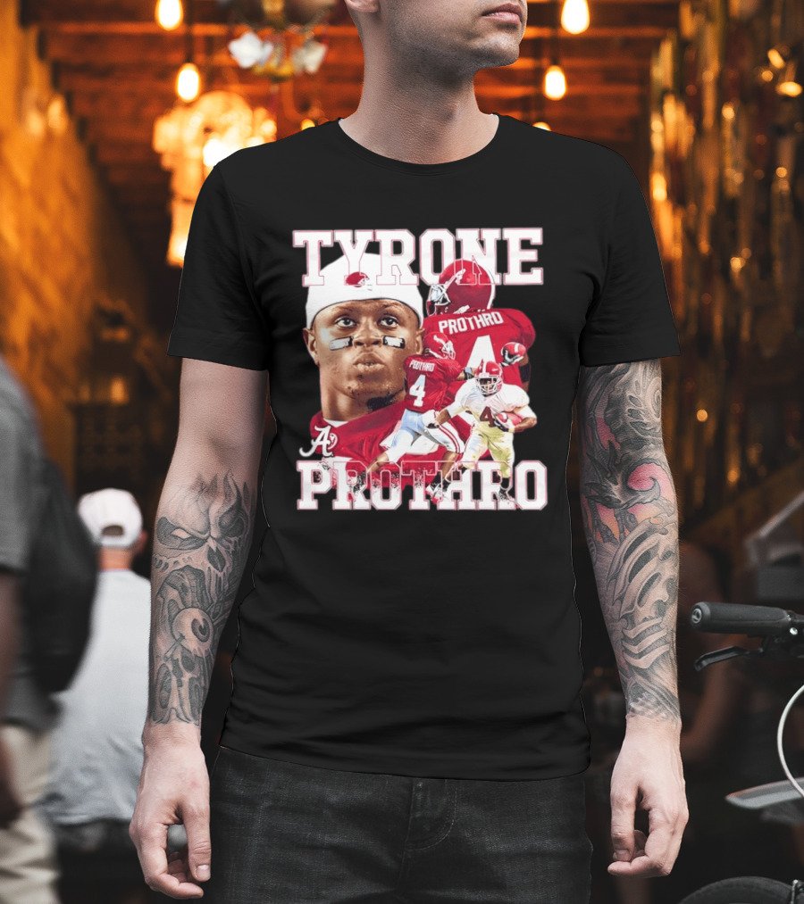 Football Alumni Alabama Crimson Tide Tyrone Prothro Player Collage Athletics T-Shirt