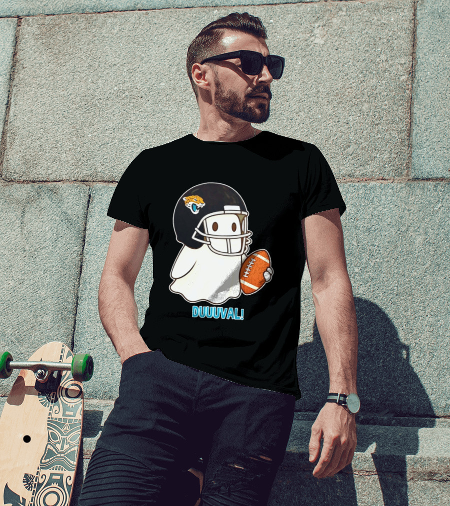 Jacksonville Jaguars Ghost Football Duuuval Halloween 2026 T-Shirt