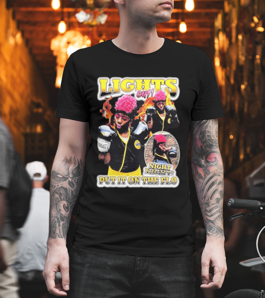 Laquanda Lights Out Night Night Put It On The Flo Boxing Gloves T-Shirt
