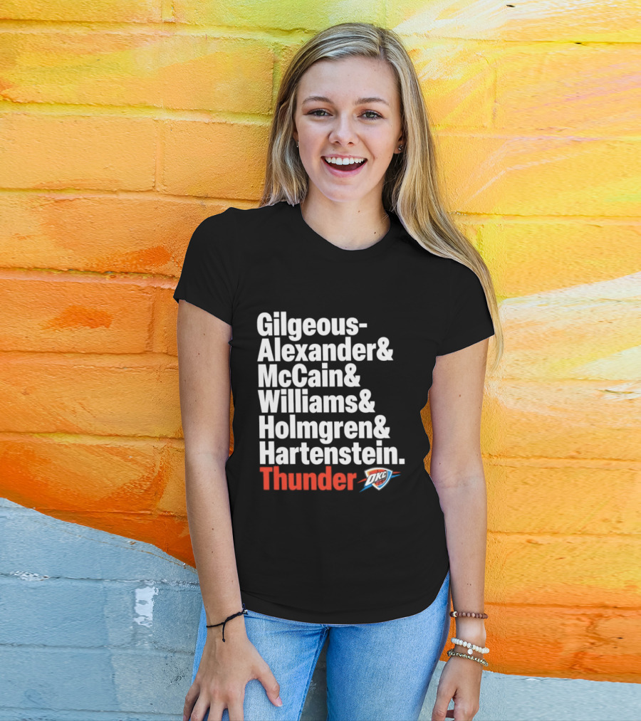 Oklahoma City Thunder 2026 Gilgeous Alexander McCain Williams Holmgren Hartenstein T-Shirt