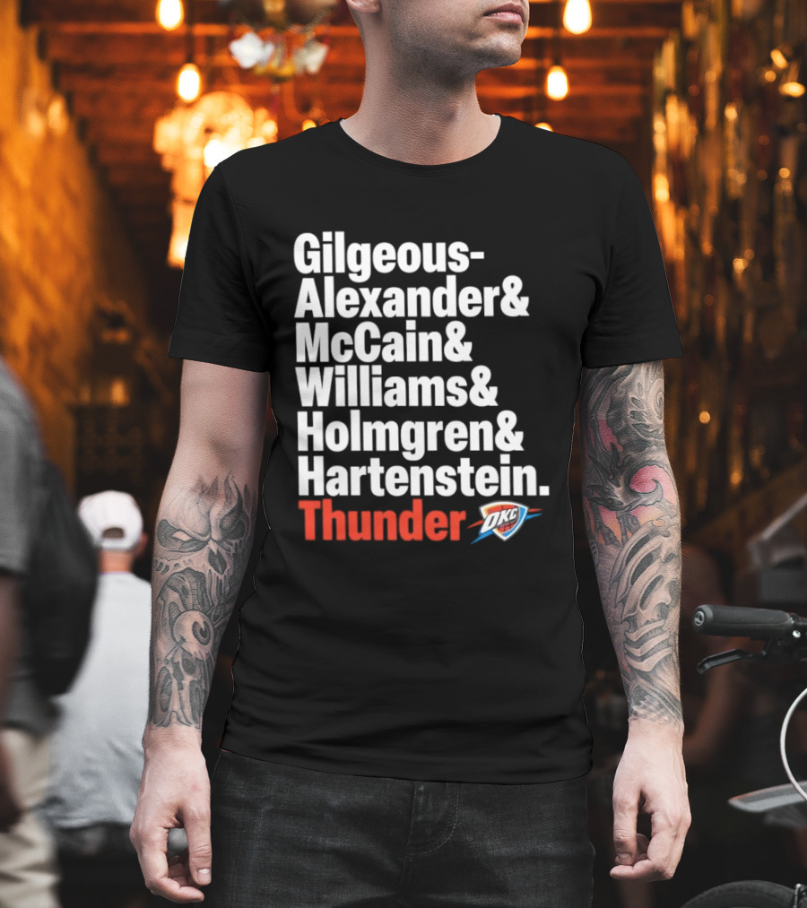 Oklahoma City Thunder 2026 Gilgeous Alexander McCain Williams Holmgren Hartenstein T-Shirt