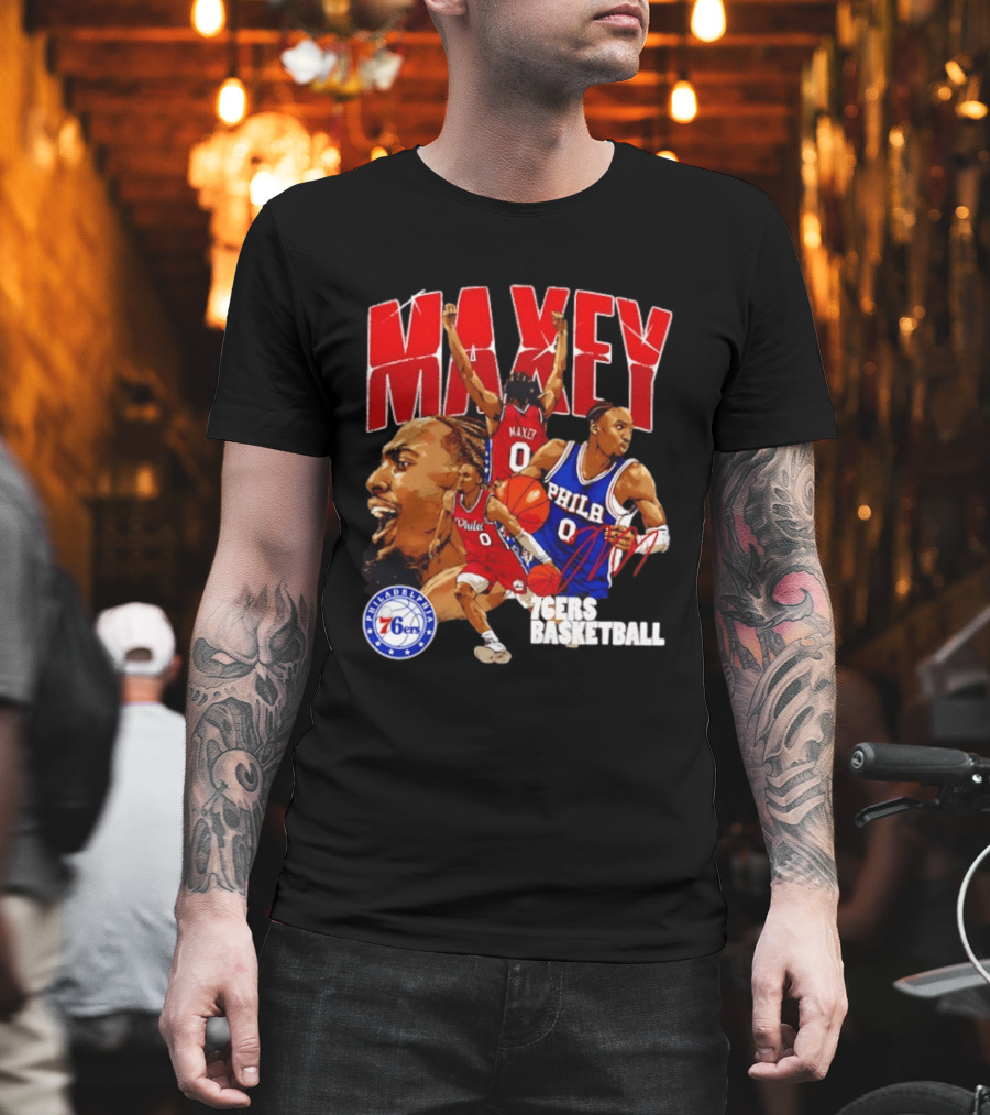 Tyrese Maxey Philadelphia 76ers Collage T-Shirt