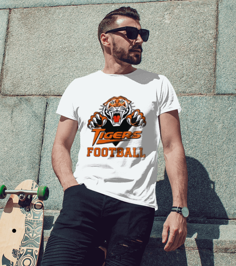 Tigers Football Sports Team Fierce Mascot Claw T-Shirt