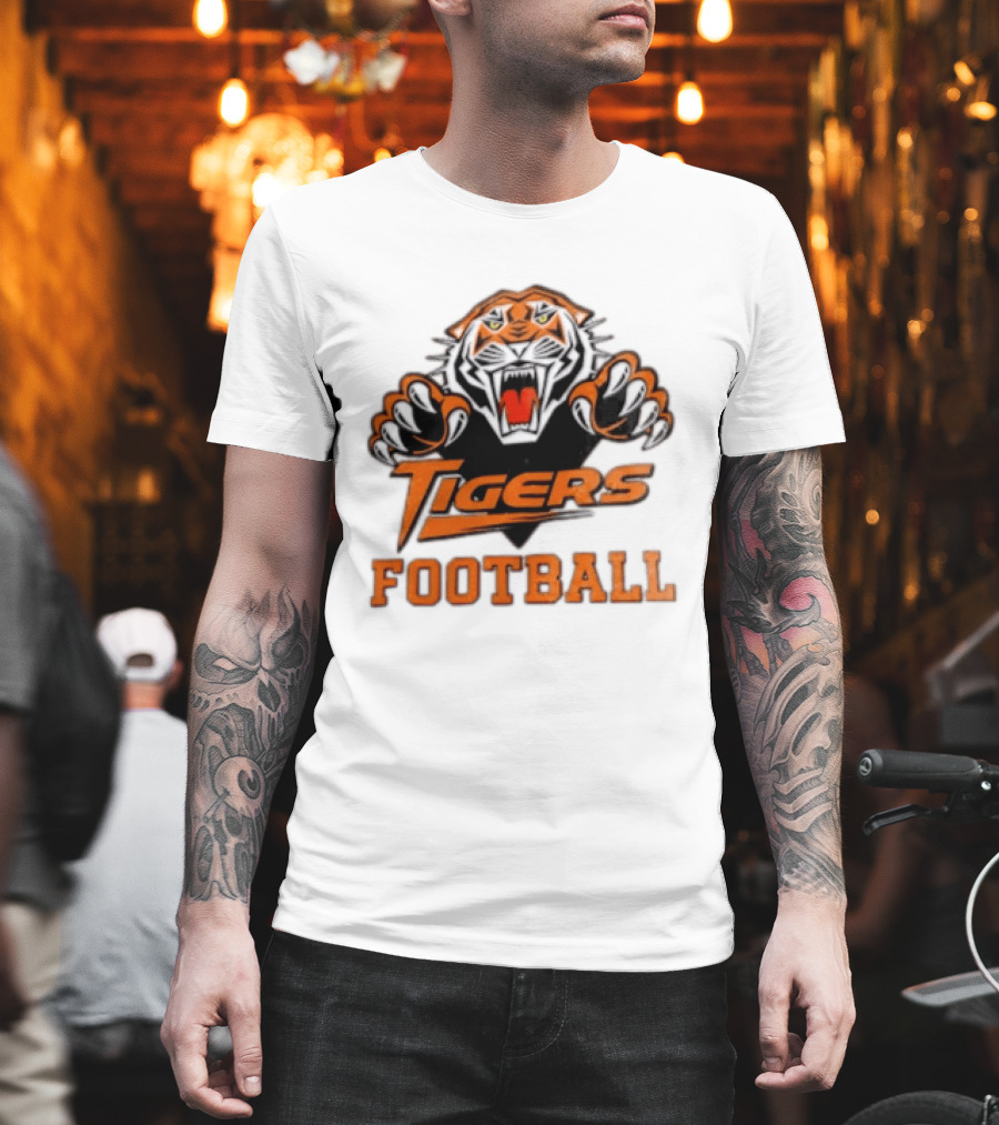 Tigers Football Sports Team Fierce Mascot Claw T-Shirt