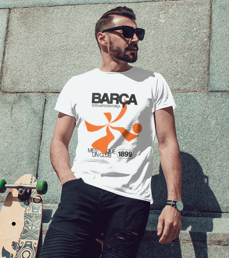 BARÇA Tots Units Fem Força Més Que Un Club 1899 Ecru Pulse Motion T-Shirt