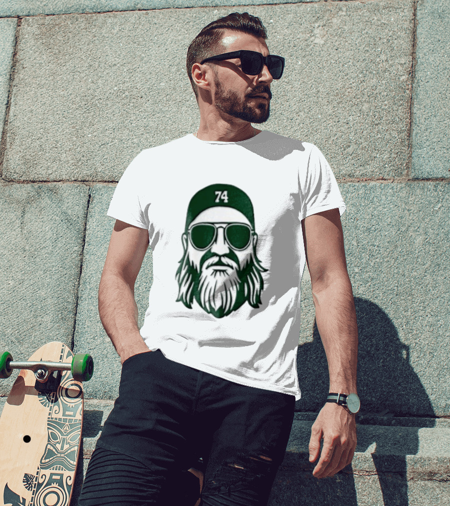 Bearded Man Sunglasses Hat 74 T-Shirt