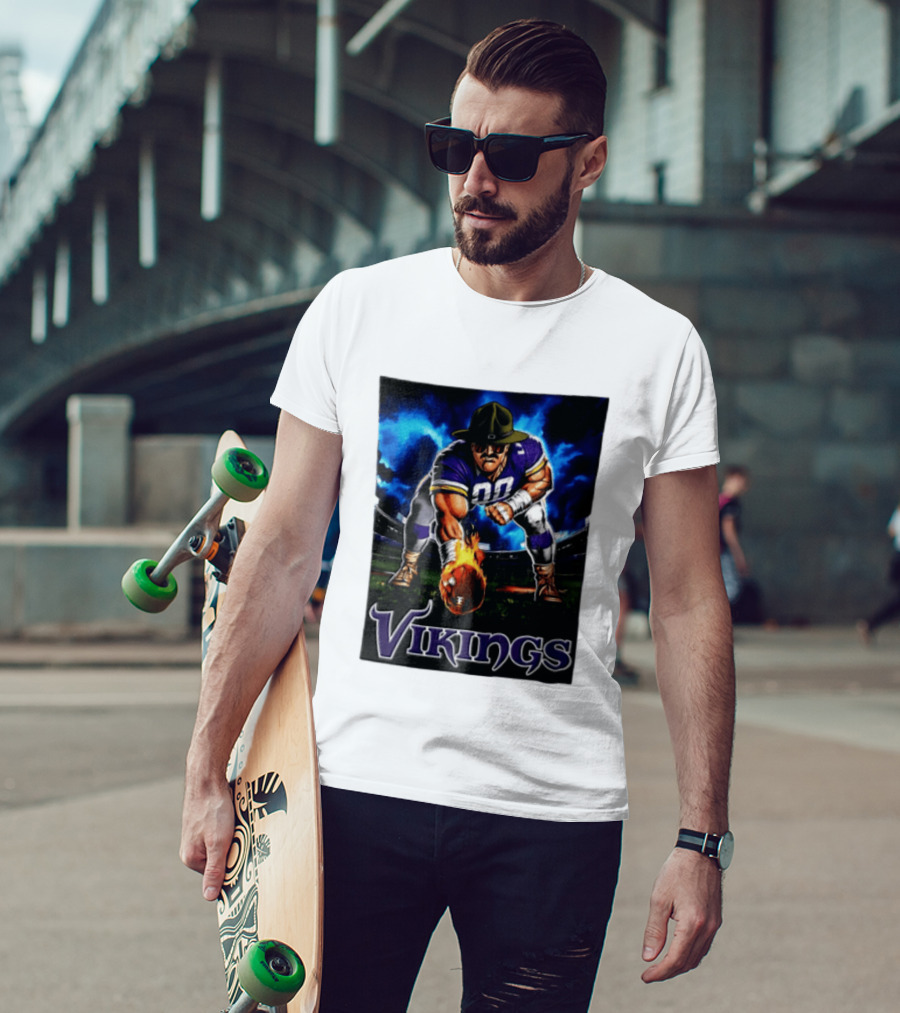 Vikings Ivan Pace Jr Muscular Football Player 00 Powerful Athletic Figure T-Shirt