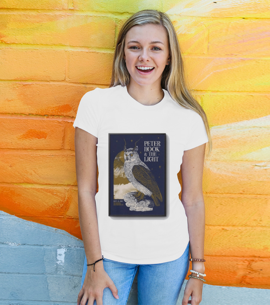 Peter Hook & The Light Sept 21 2026 San Francisco CA Owl T-Shirt
