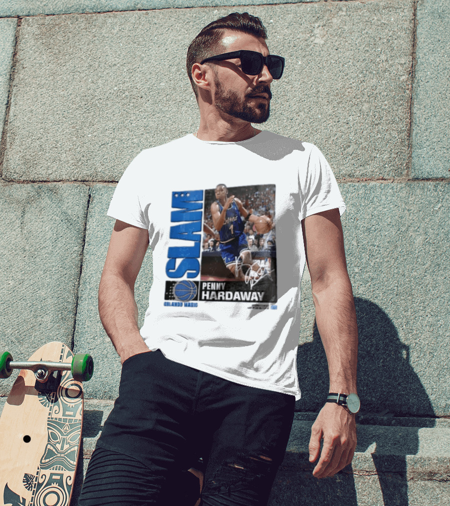 SLAM Top 500 Penny Hardaway Basketball Orlando Magic Jersey T-Shirt