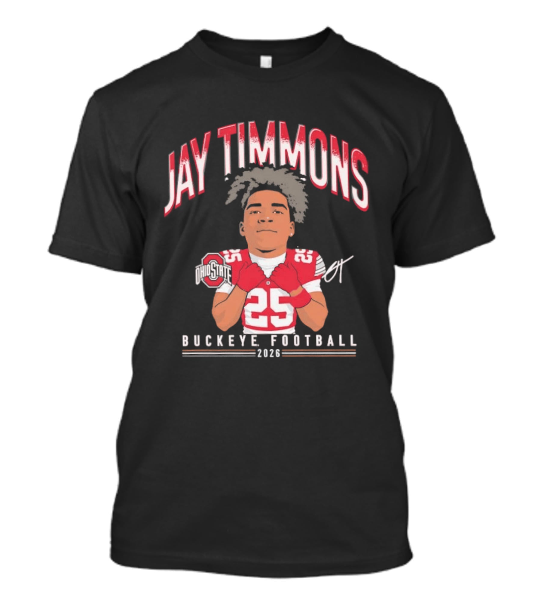 Jay Timmons 2026 Buckeye Football No 25 T-Shirt