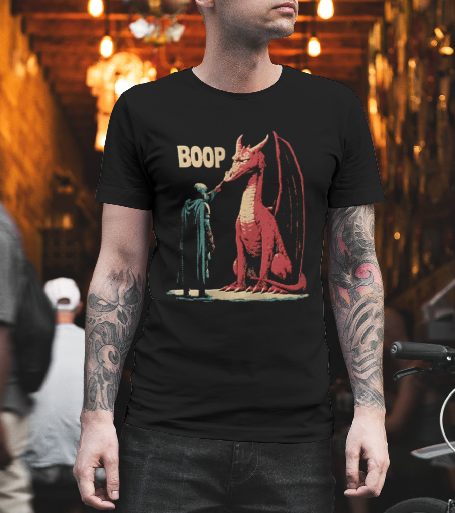 Boop The Dragon Knight Humor Fantasy Adventure T-Shirt