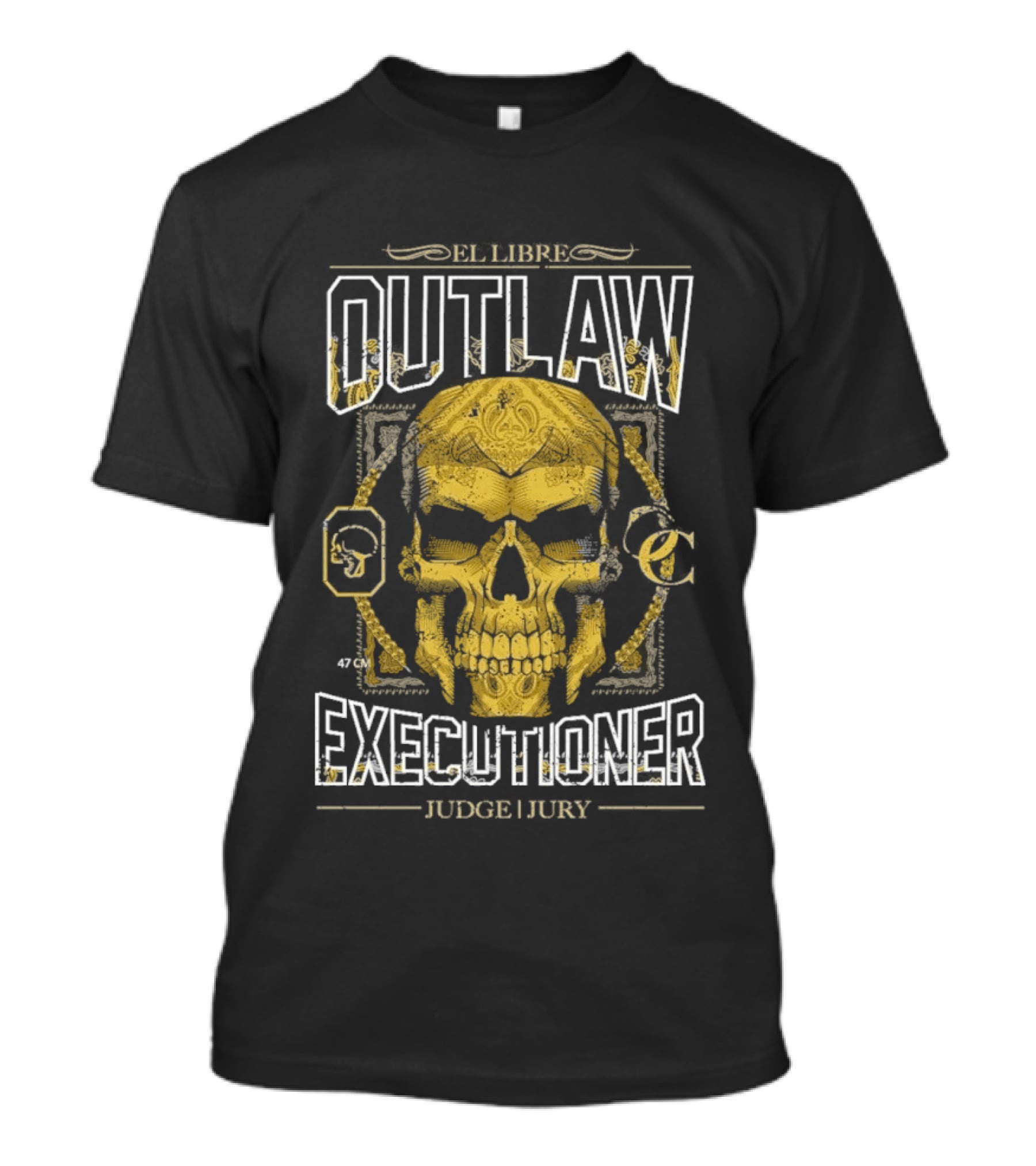 Outlaw Collective Executioner Skull Judge Jury T-Shirt