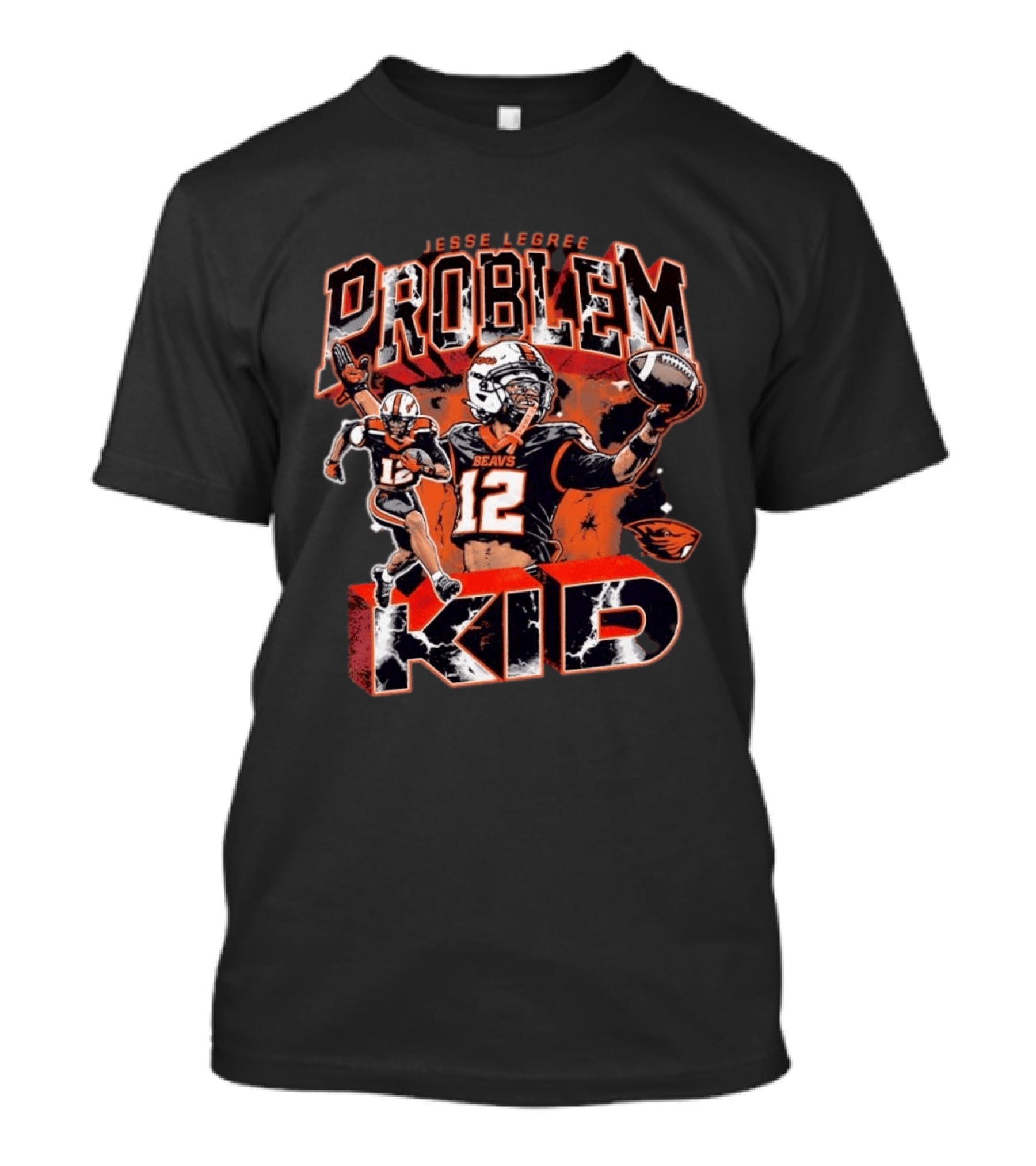Jesse Legree Problem Kid No 12 Beavs Football Oregon State Beavers T-Shirt