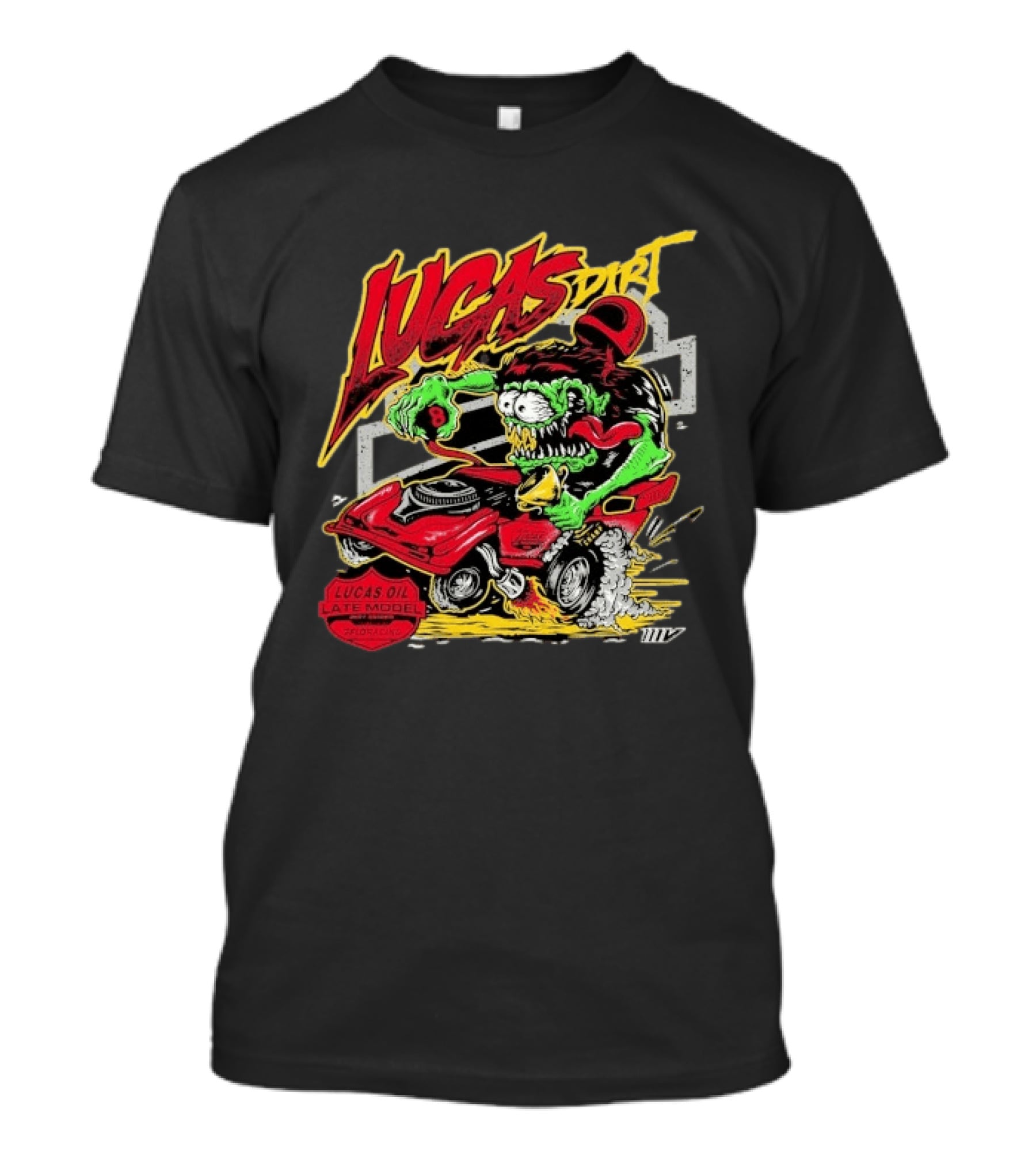 Lucas Dirt Floracing Mad Mark Lucas Oil Late Model T-Shirt