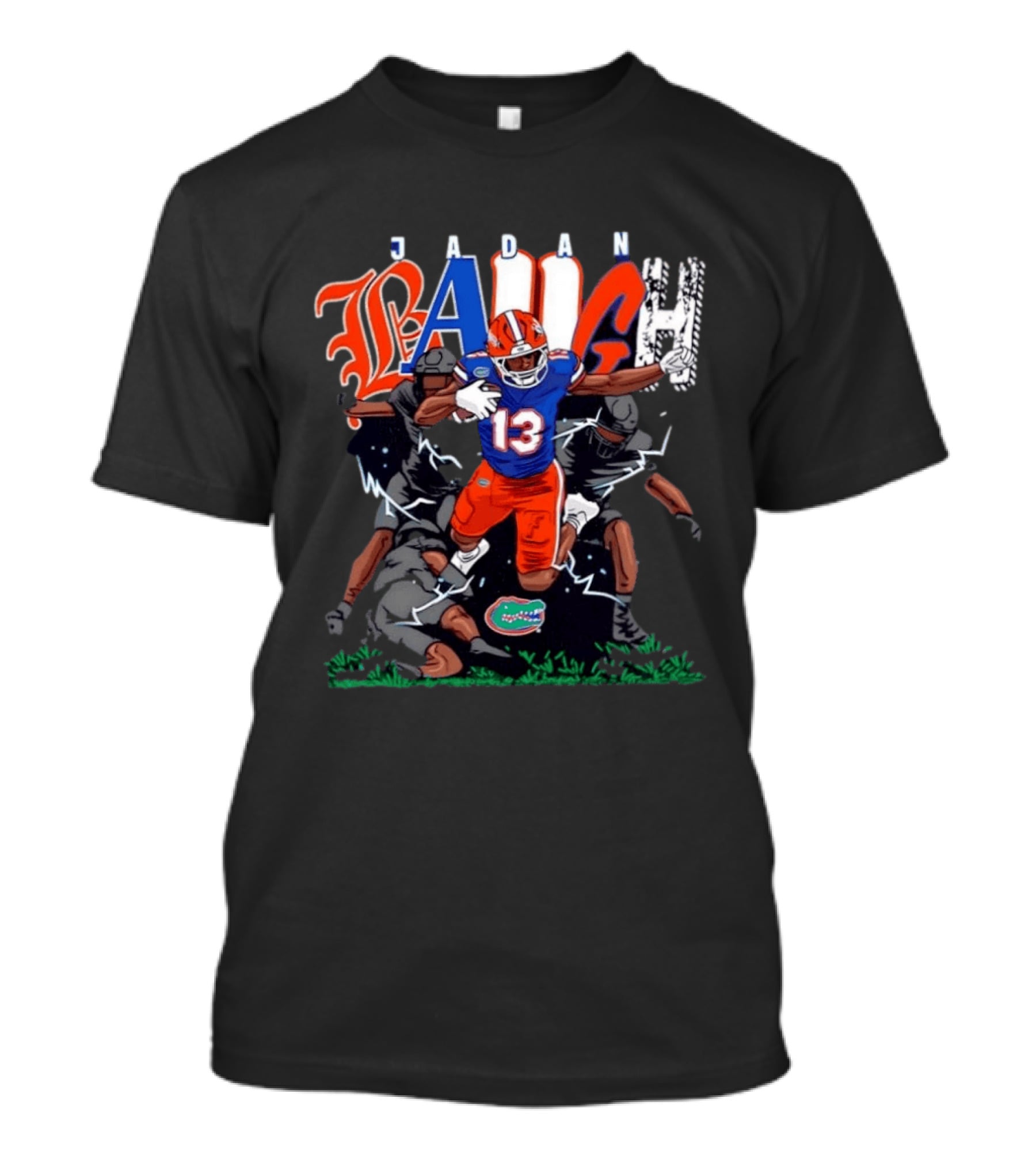 Florida Gators Jadan Baugh No 13 NCAA Football Caricature T-Shirt