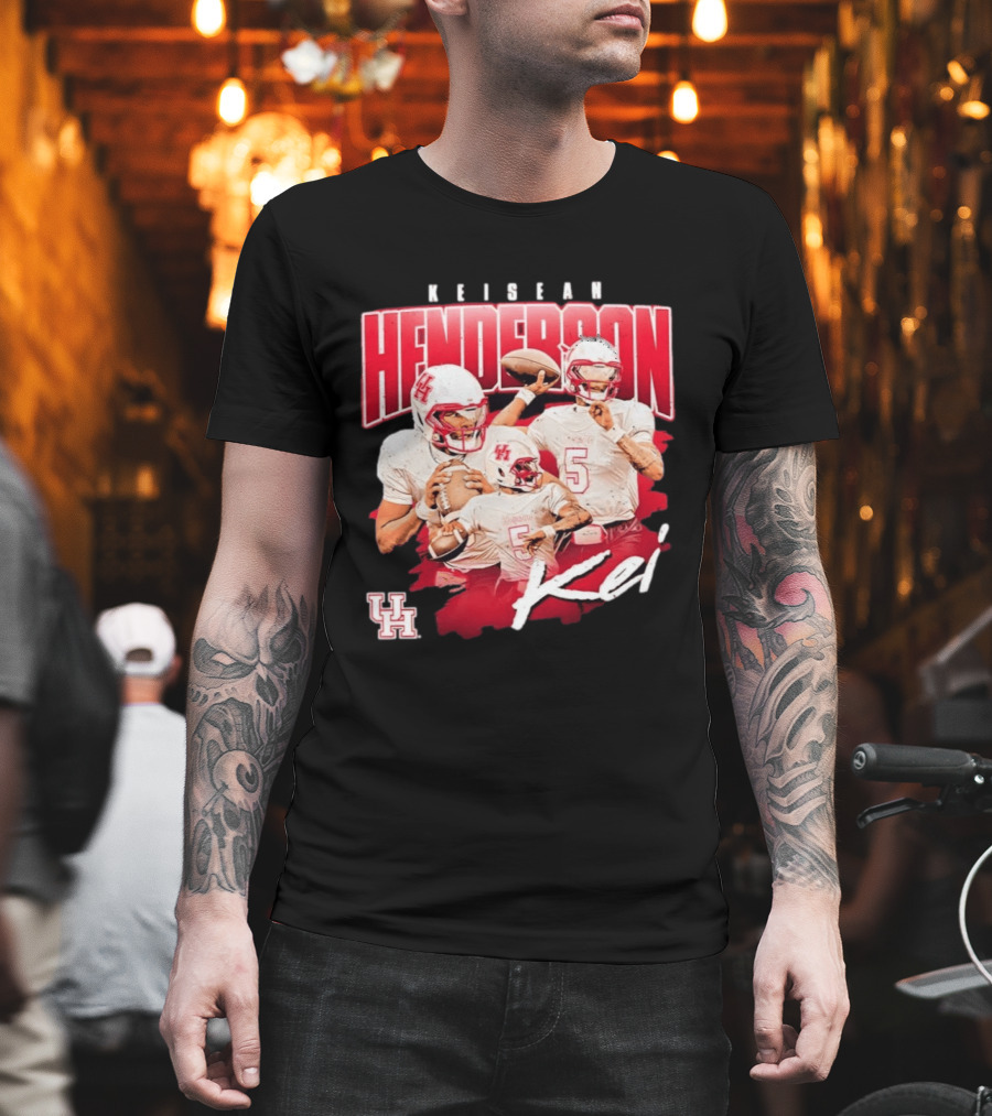 Keisean Henderson Houston Cougars Football No 5 Kei UH T-Shirt