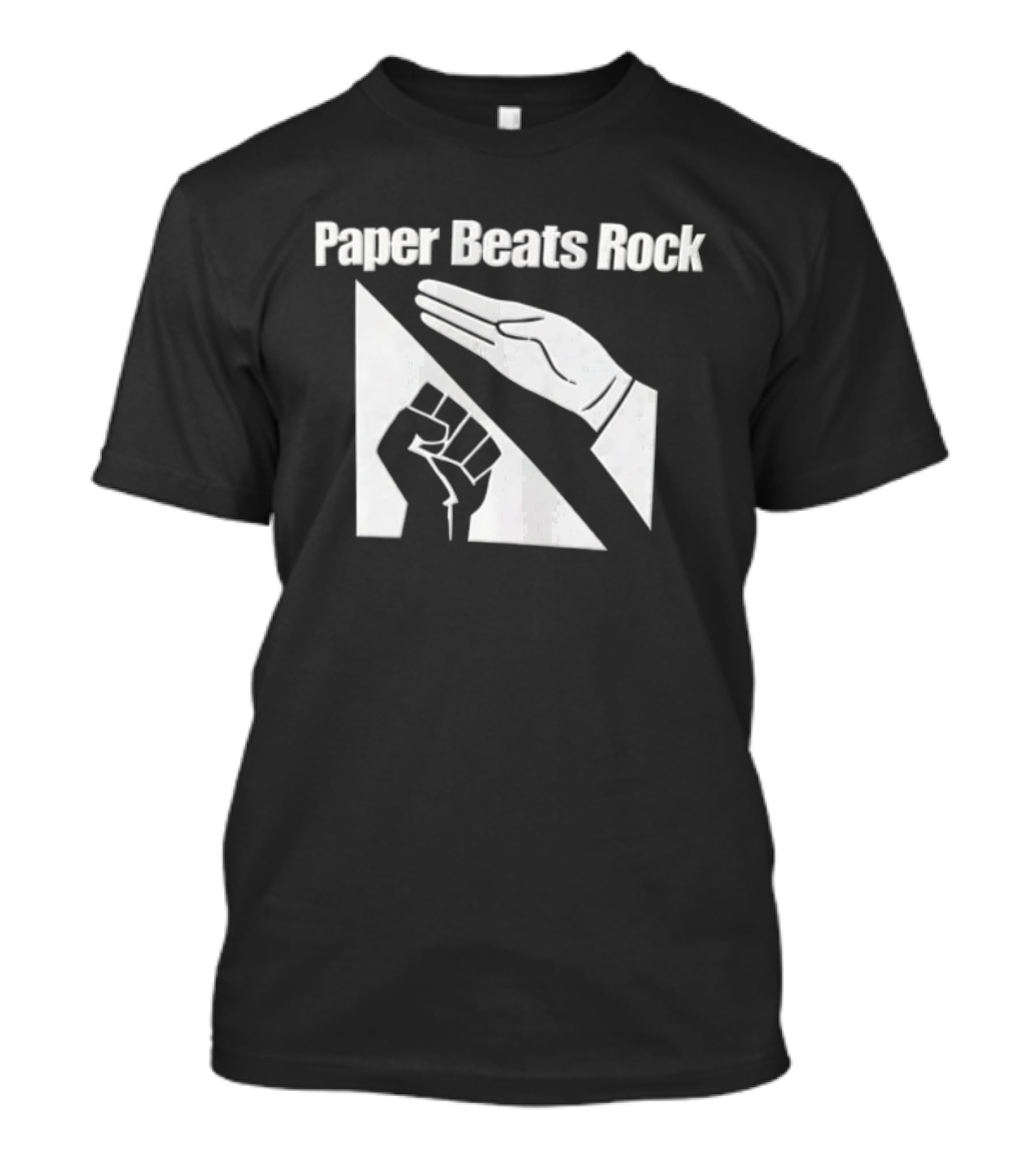 Paper Beats Rock Hand Gesture Fist T-Shirt