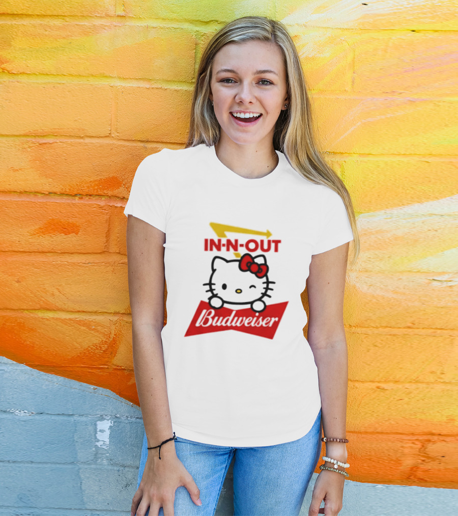 Hello Kitty In N Out Budweiser Combo T-Shirt