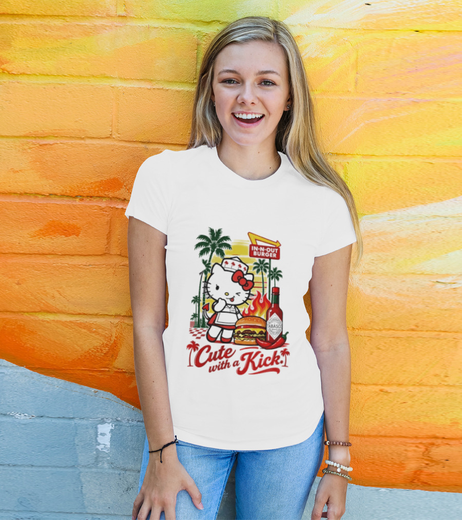 Hello Kitty In N Out Tabasco Cutie With A Kick Burger T-Shirt