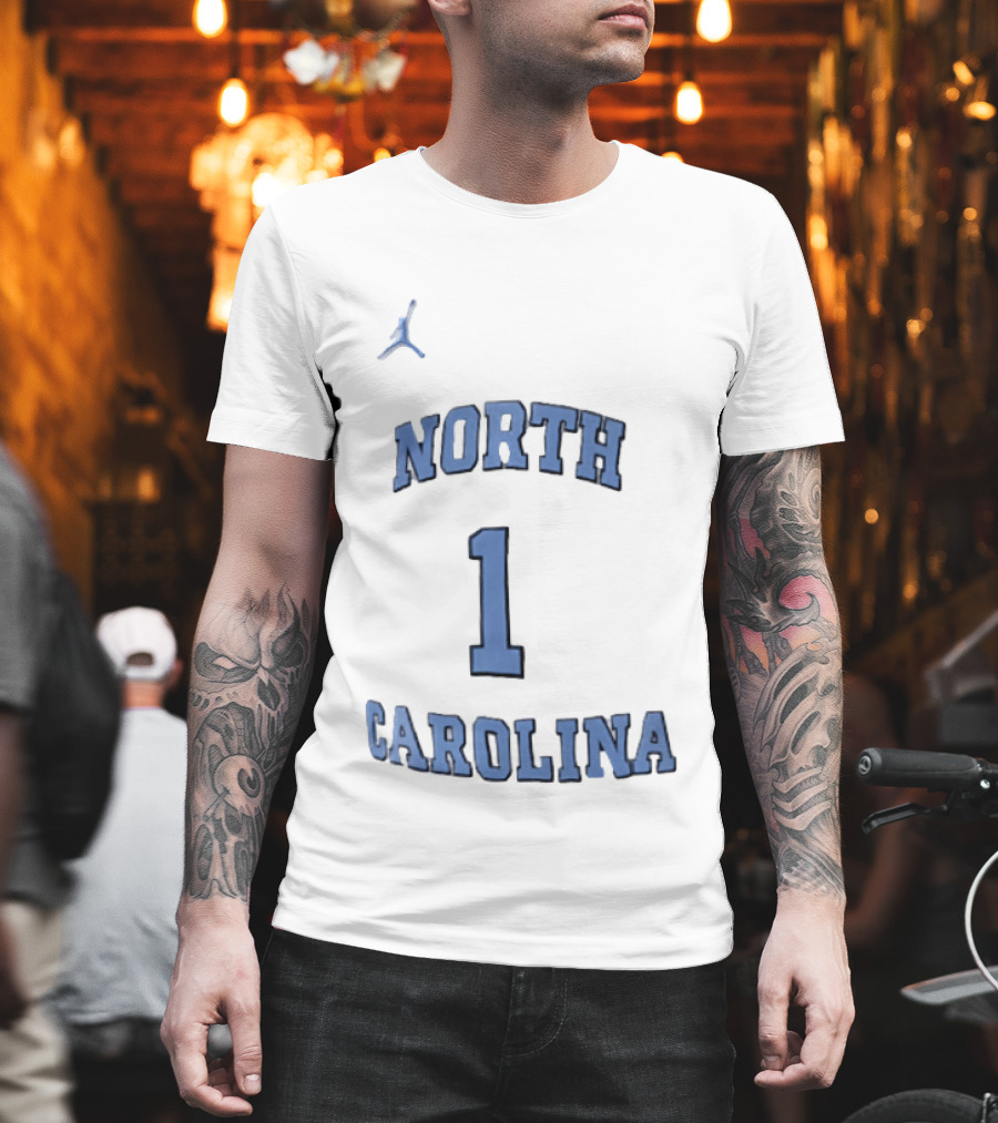 North Carolina Tar Heels Jordan Brand Number 1 Home Replica Basketball T-Shirt