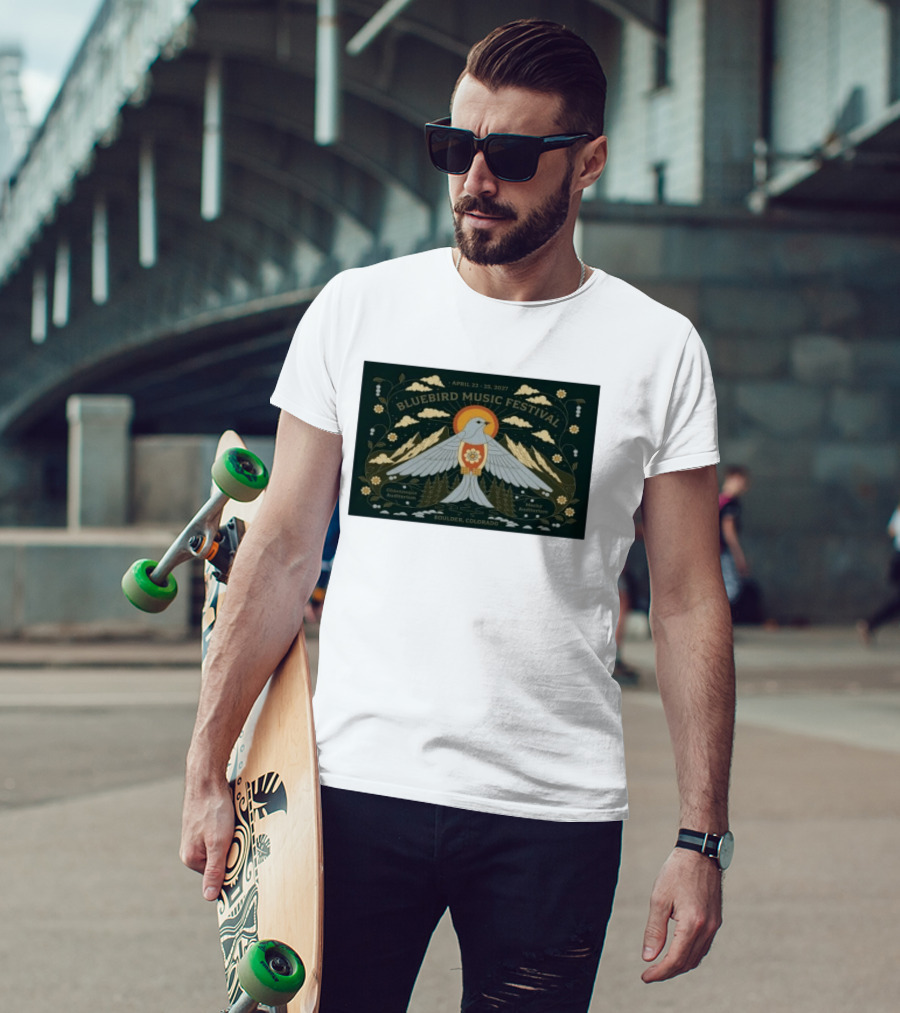 Bluebird Music Festival Boulder Colorado April 22 25 2027 Chautauqua Auditorium Macky Auditorium T-Shirt