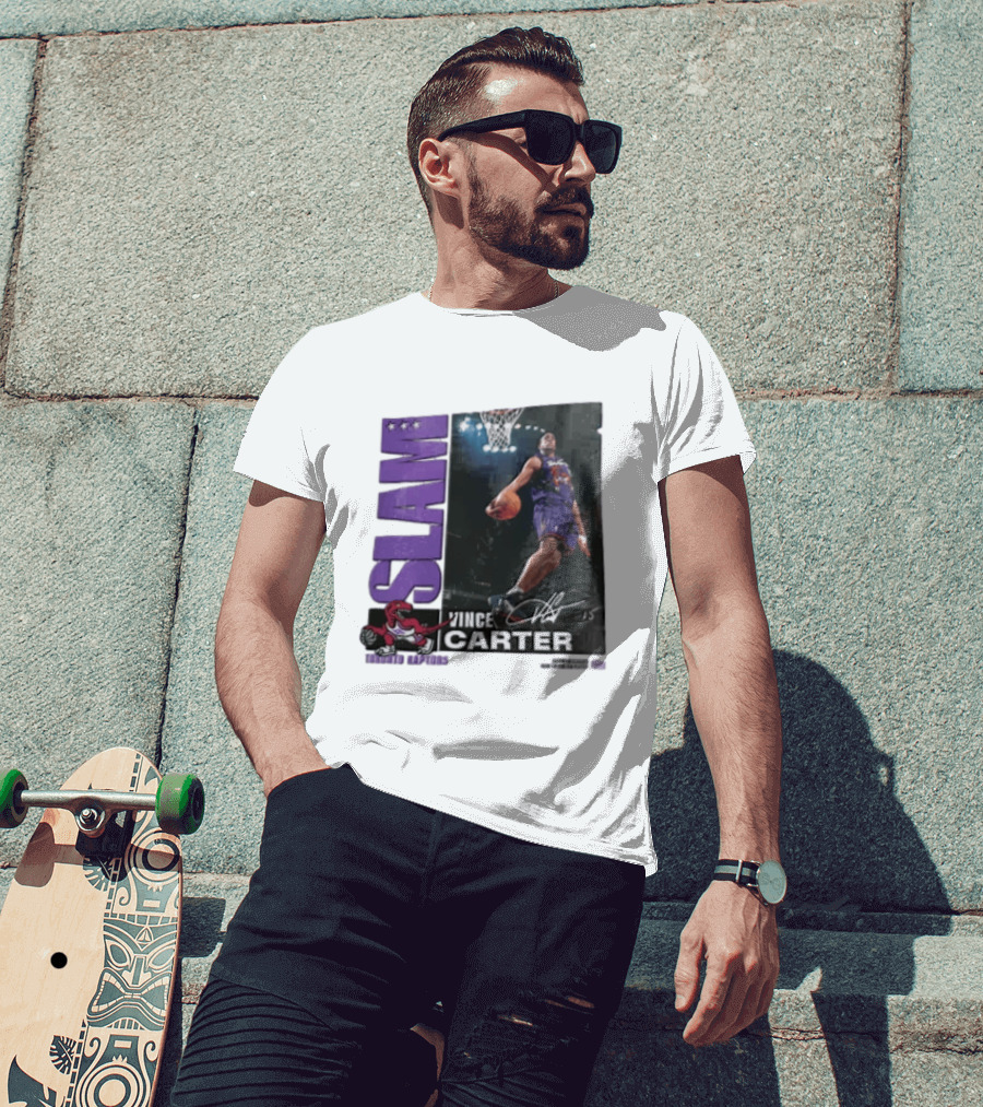 SLAM Vince Carter Top 500 Toronto Raptors Dunk Basketball T-Shirt