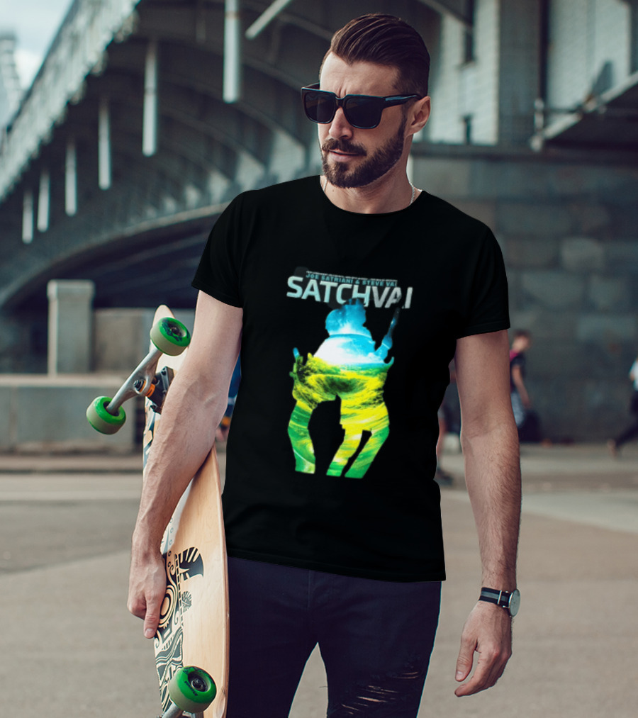 Joe Satriani Steve Vai Satch Vai Legendary Guitarists The Sea Of Emotion T-Shirt
